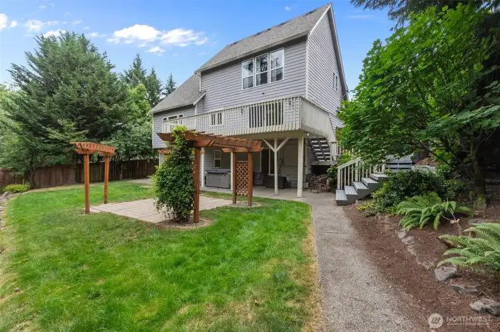Outdoor living at its finest with a multi-level deck and peaceful surroundings.