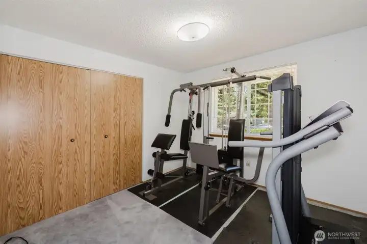 Bedroom #4 set up as exercise room Bedroom #4 set up as exercise room