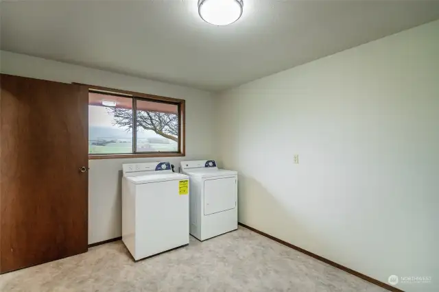 Laundry room off dining room