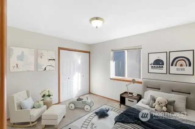 Virtually staged 3rd bdrm