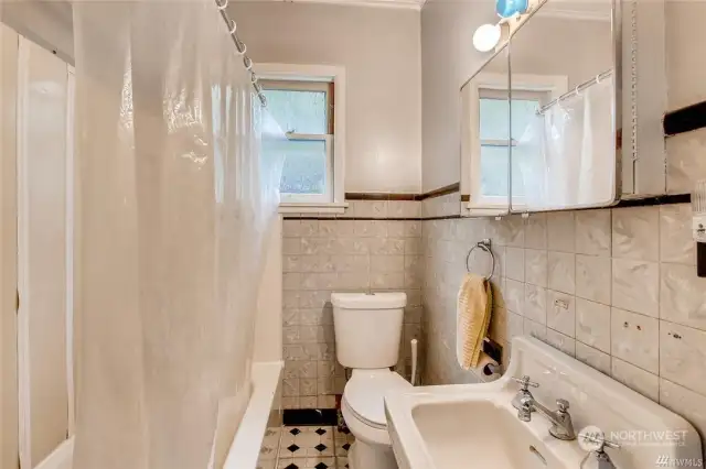 Upper unit bathroom