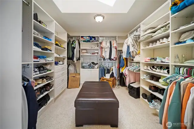 Oversized primary closet