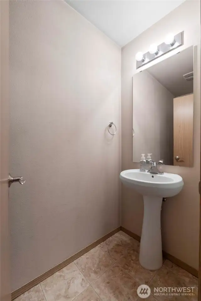 Powder room located on main floor.