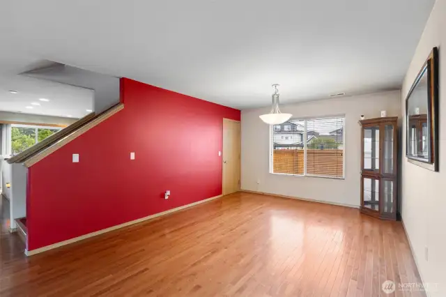 Stylish accent walls throughout the home add character and a modern touch, making each space stand out.