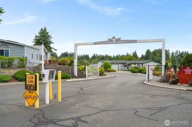 Secure, gated entry welcomes you into this friendly, 55+ community.