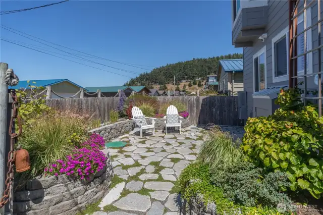 Private backyard patio