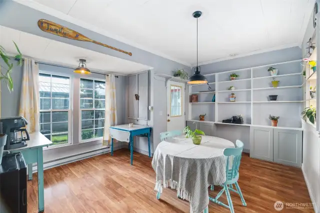 with great natural light and built ins to make your decor pop