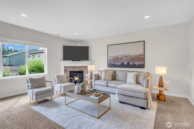 Living room with great natural light