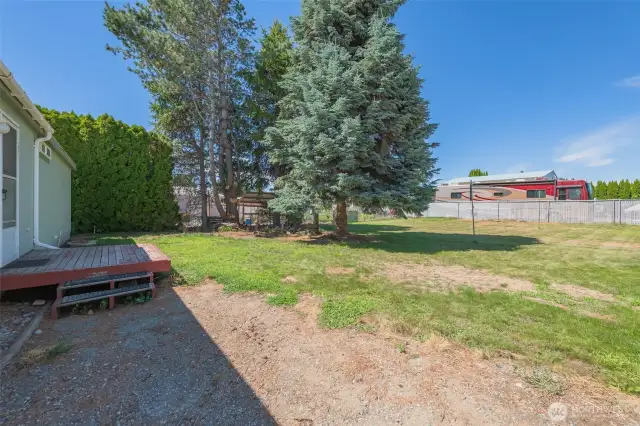Back of home and property.