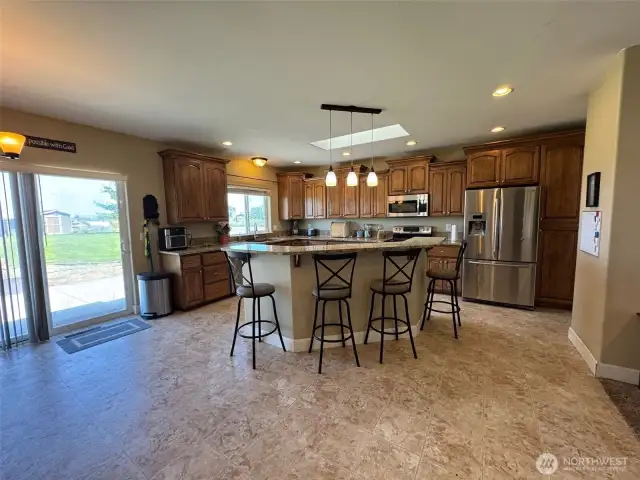 Spacious Kitchen with Island for Extra Seating