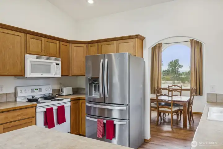 Kitchen with formal dining just a step away