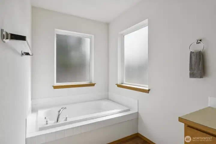 Oversized soaking tub