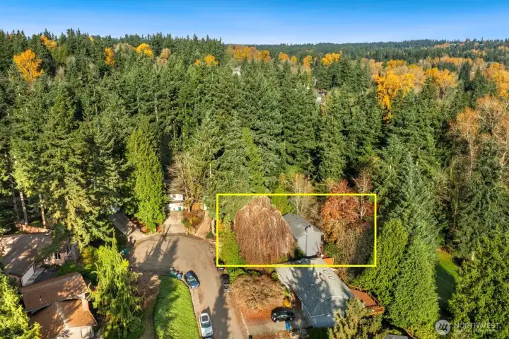 located on a private cul-de-sac