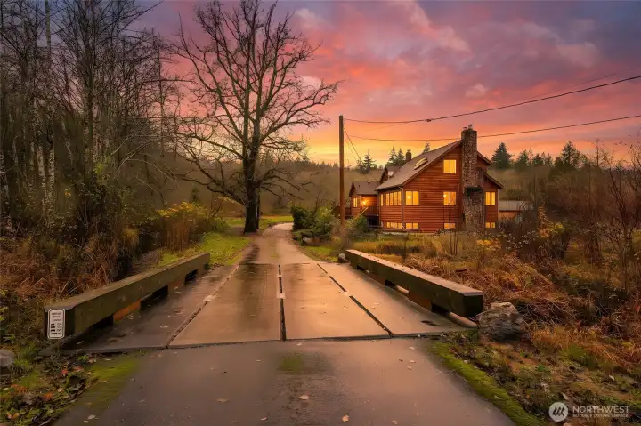 The entry to this homestead crosses Blackjack Creek