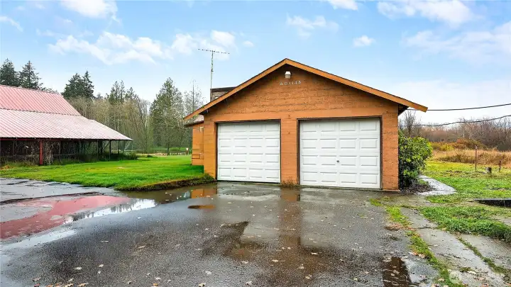 Detached two car garage