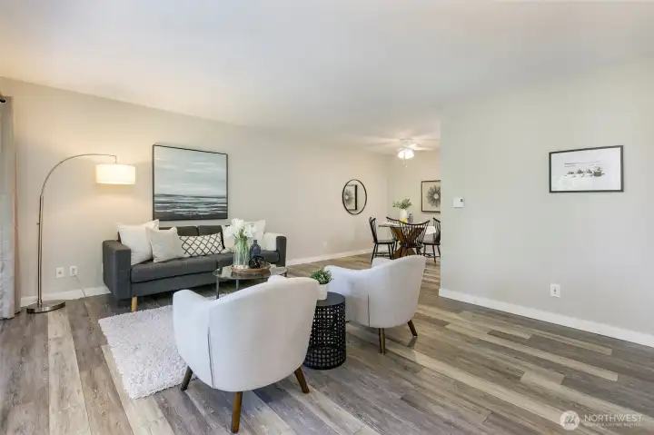 New vinyl plank flooring.