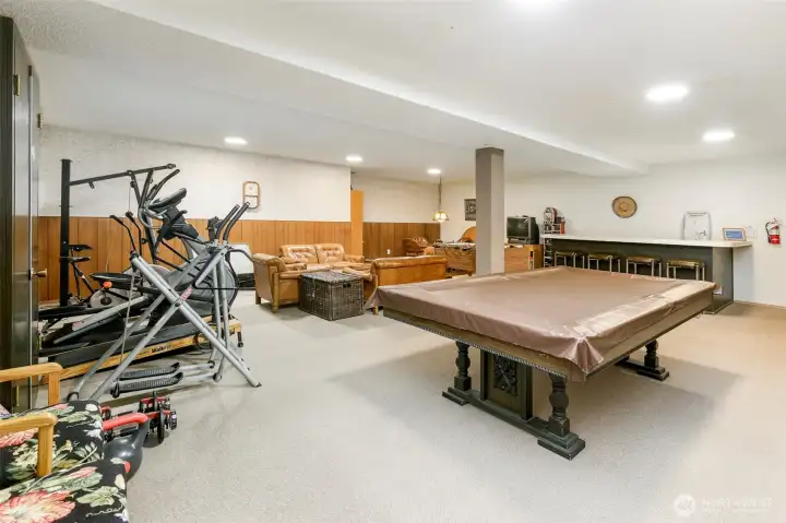 Exercise and game room on the first floor.
