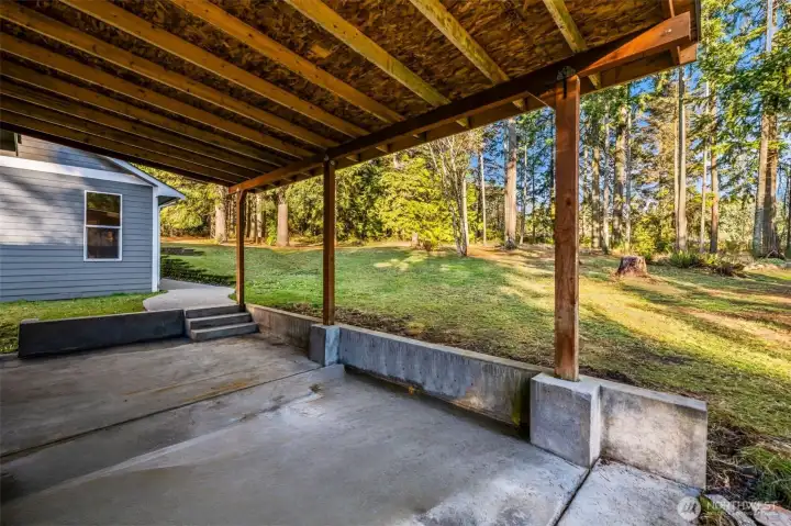 Covered Patio off Shop