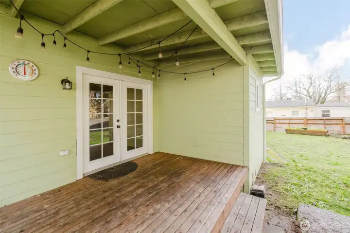 Deck off living room