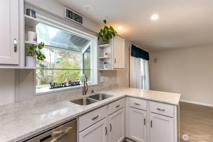 Updated Kitchen with quartz counter tops