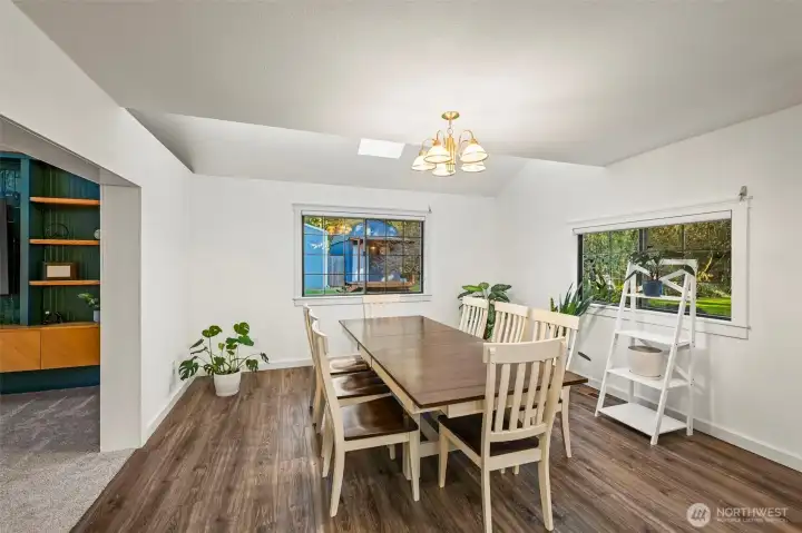 Large dining right off kitchen.