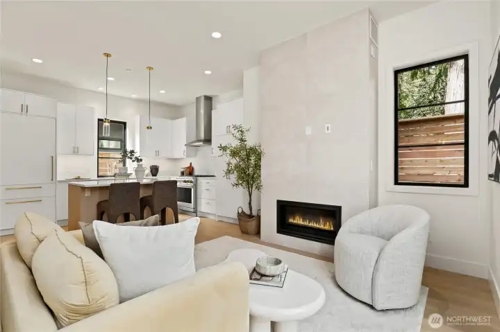 Open, Spacious Floor Plan with High Ceilings and Custom Oversized Windows