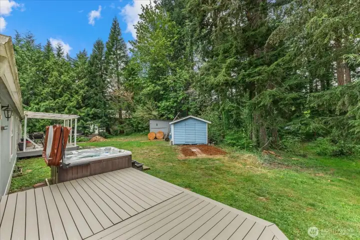 Comes with a hot tub!