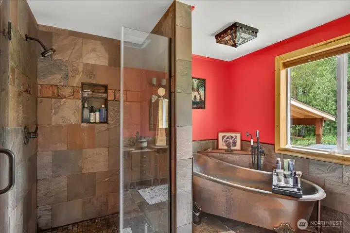 Beautiful stone shower