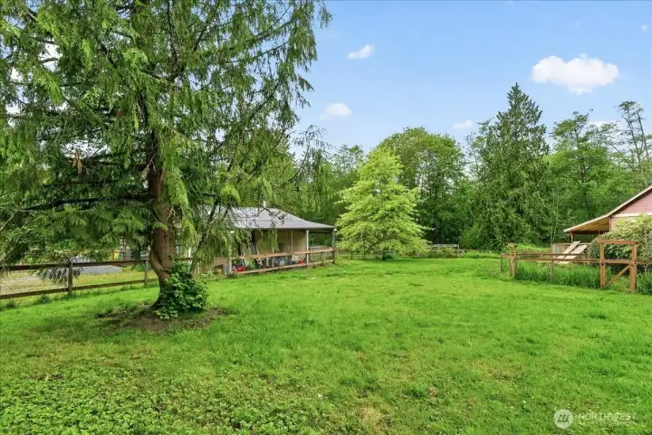 Several pastures, fenced and cross fenced! Lots of room to roam.