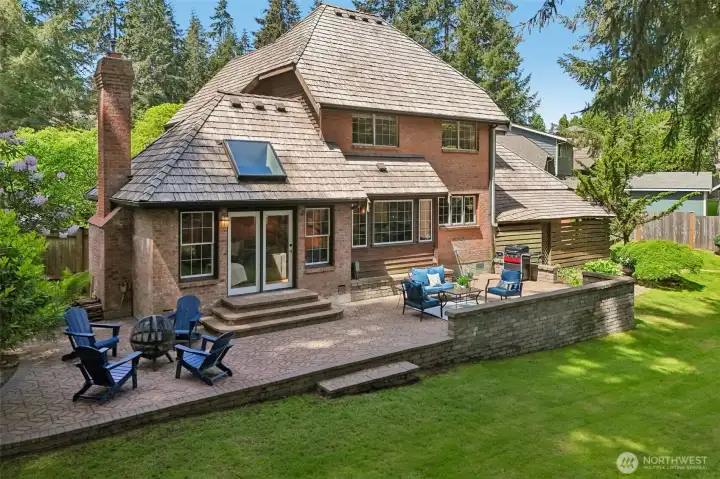 Expansive backyard patio