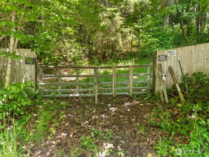 The gate off of Sunnyside Road
