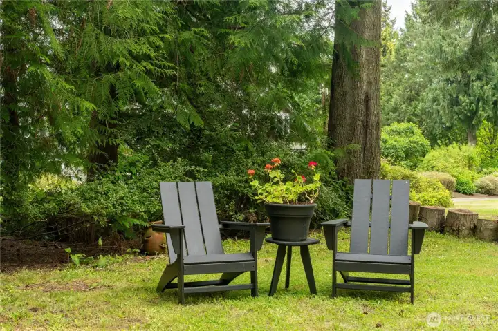 Charming outdoor areas surround the home