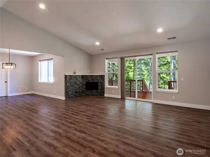 Living area & dining room. Living area & dining room.