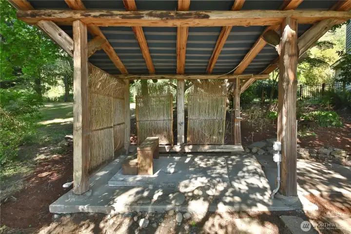 Site of former hot tub, ready for future dreams/use!