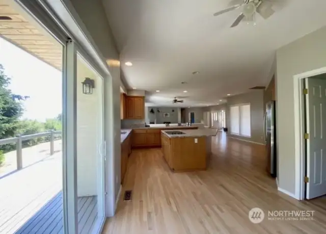 Breakfast nook off of kitchen.