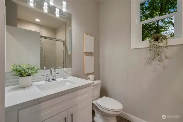 Large 3/4 bath located on the main level is  perfect for multi-gen living!