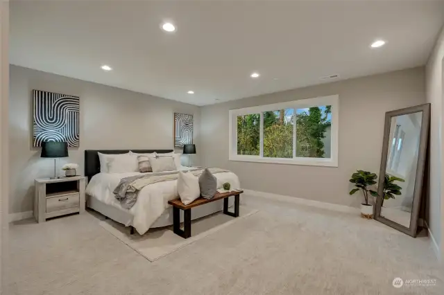 This primary suite is designed to be your  personal haven, a place where you can  escape and recharge in complete comfort.