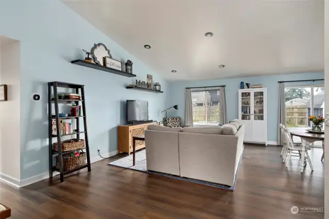 Light, airy, spacious living room.