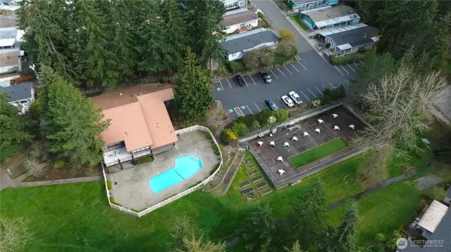 The Kloshe Illahee Clubhouse features a pool, hot tub, sauna, workout room and much more!