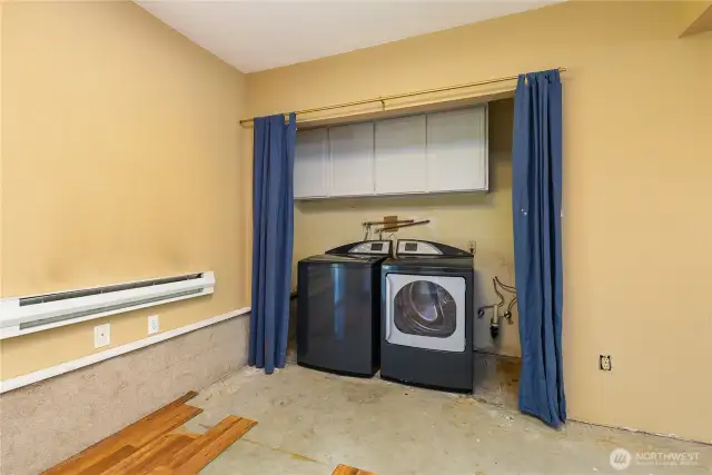 downstairs washer dryer + newer water heater