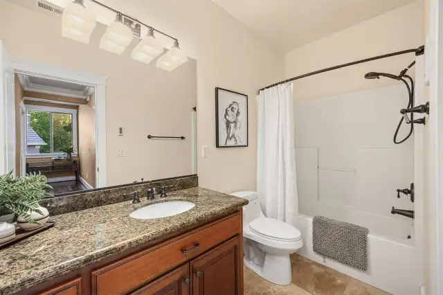 Main Hall bath, one of 3 full baths and 2 half baths.