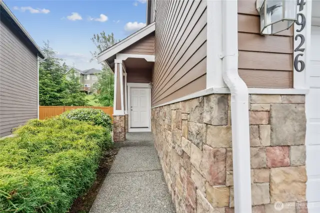 Front entry.