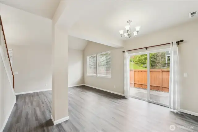 Another view of the living and dining rooms.