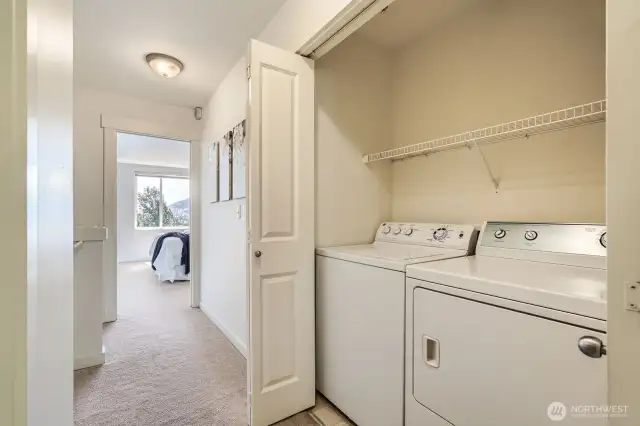 Laundry on upper floor wtih bedrooms