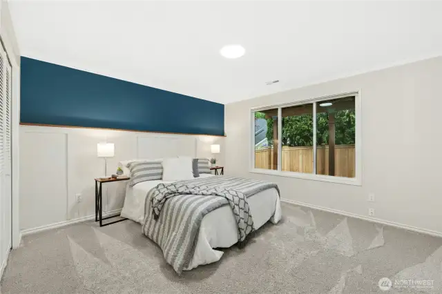 This is one of 3 bedrooms on the daylight level and very generous in size and comfort!