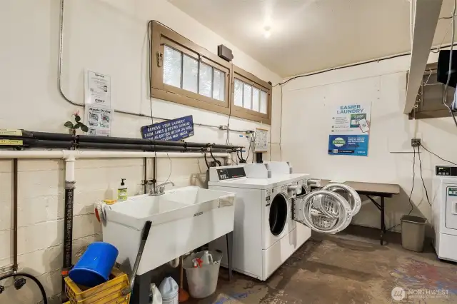The laundry room in the basement.