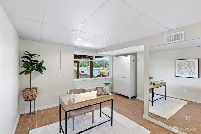 View of extra finished room.