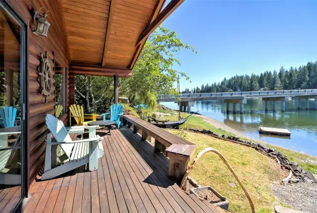 Just steps from the water.