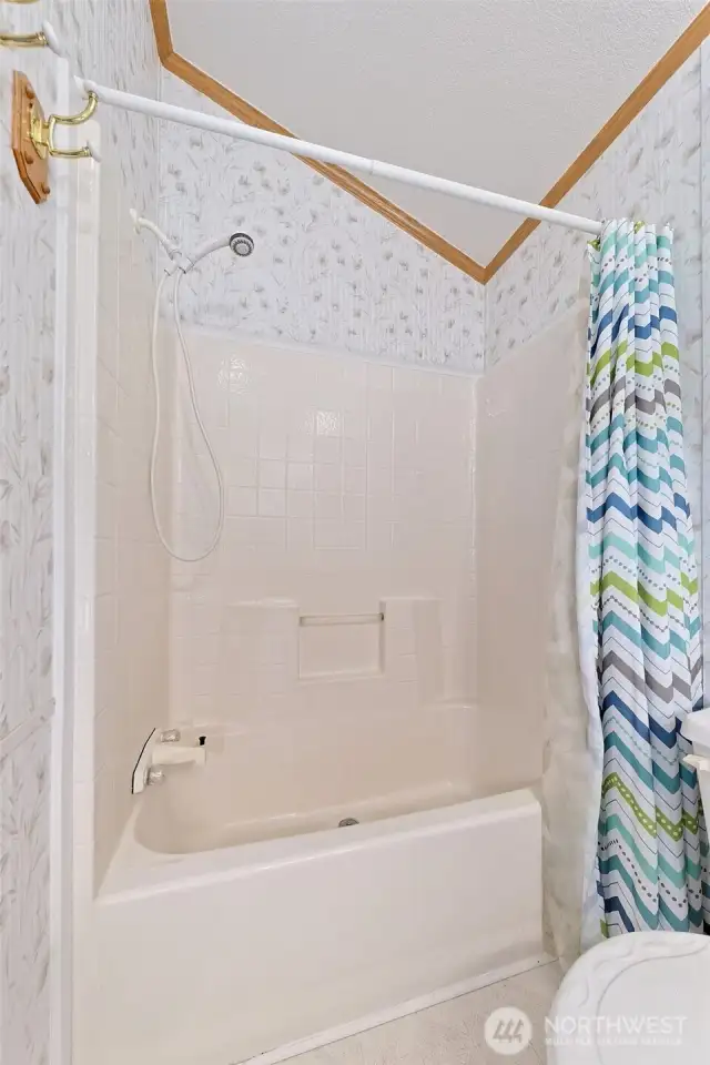 Tub/shower combo.