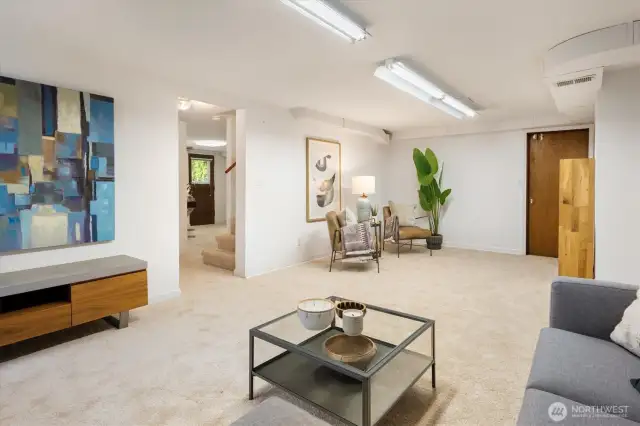 Enjoy playtime of all kinds in the massive lower-level rec room.